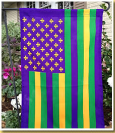 American Mardi Gras Garden Flag